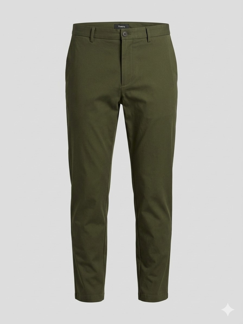 Theory Olive Green Slim Chinos